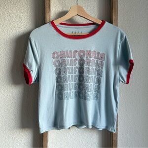 Free State California graphic semi cropped top XL